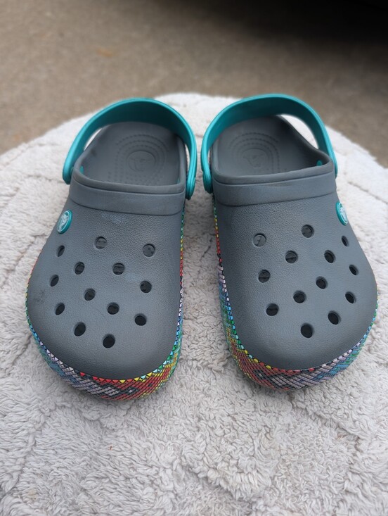 CROCS Shoes - Women's Crocs Grey Pattern Size 6